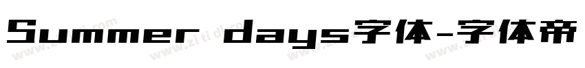 Summer days字体字体转换
